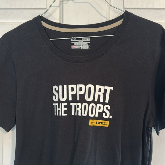 Under Armour Support the troops black fitted tee size medium women’s - Picture 2 of 3